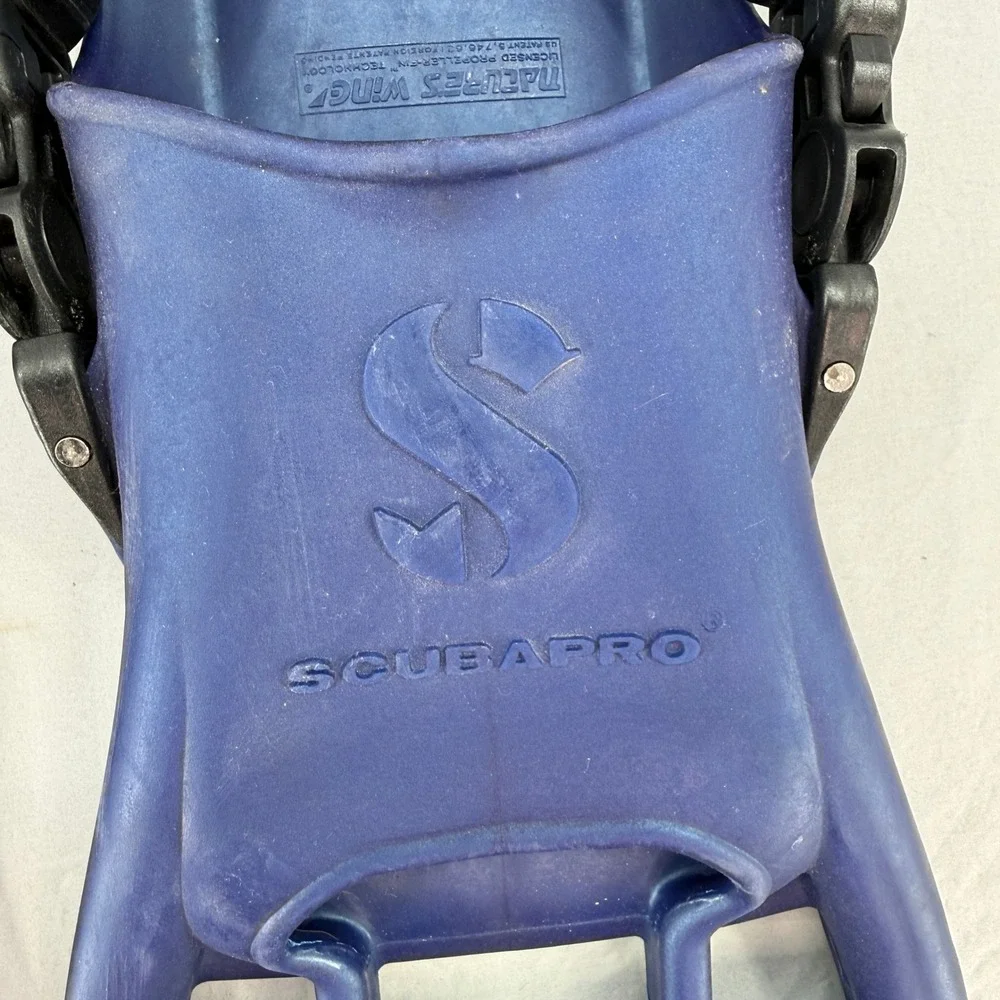 Scubapro Twin Jet Blue Split Fins Open Heel Scuba Diving XL Made in USA